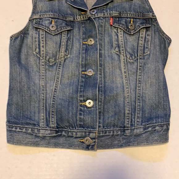 Levi’s Red Tab Blue Denim Vest - Women’s Size Small - Picture 6 of 9